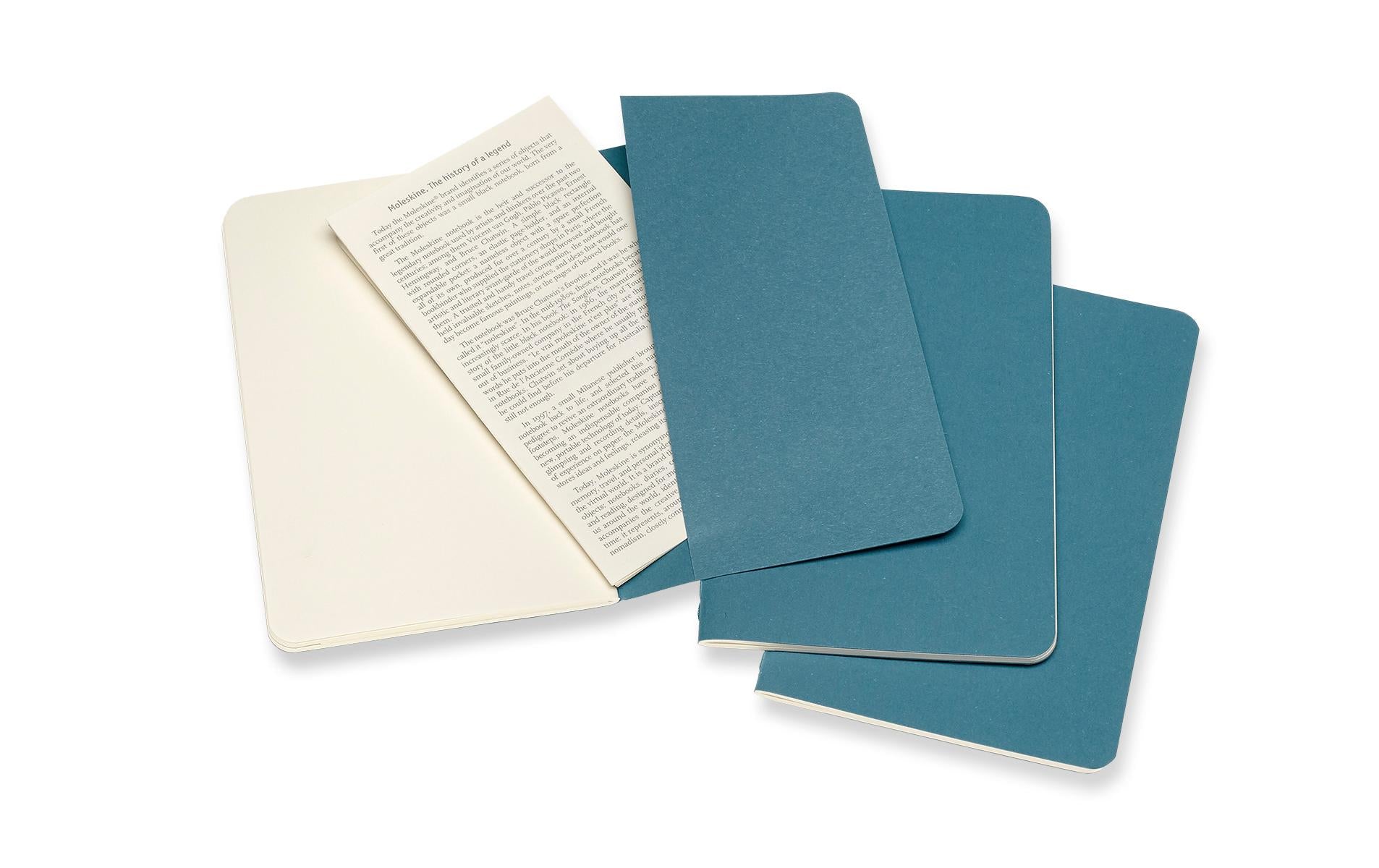 Moleskine Notizheft – A6 – Fadenheftung, Innentasche, 16 herausnehmbare Seiten, Schwarz, 3er-Pack