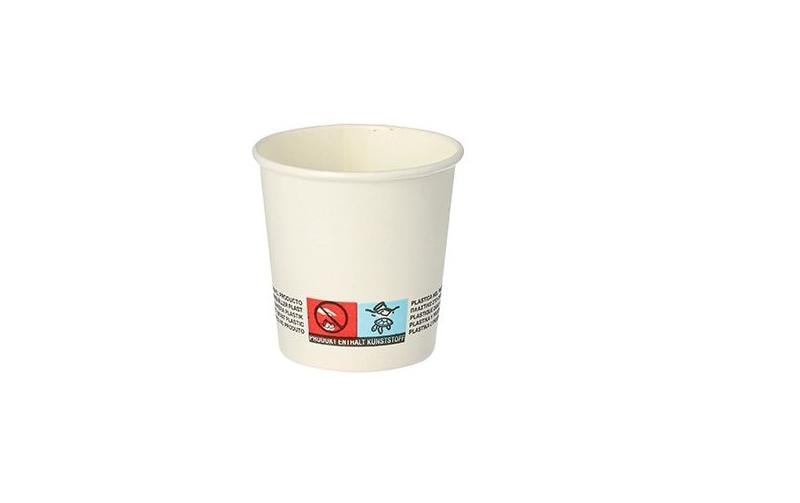 Papstar Trinkbecher Pure, Papier/Karton, PLA-beschichtet, für Heissgetränke – 1,0 dl – 50 Stk.