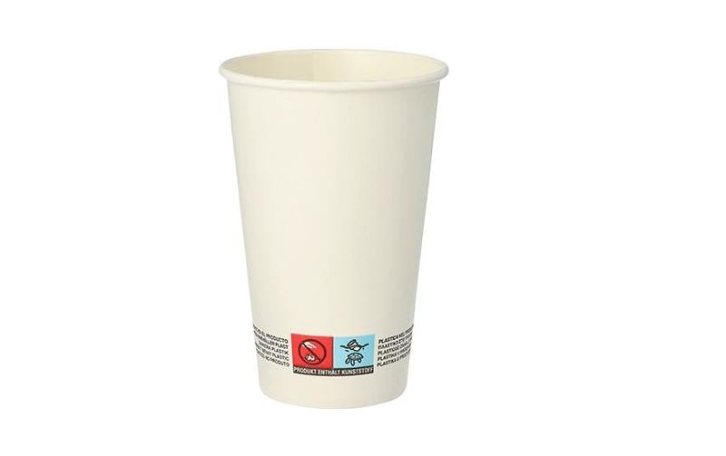 Papstar Trinkbecher Pure, Karton, für Heissgetränke – 3 dl – 50 Stk.