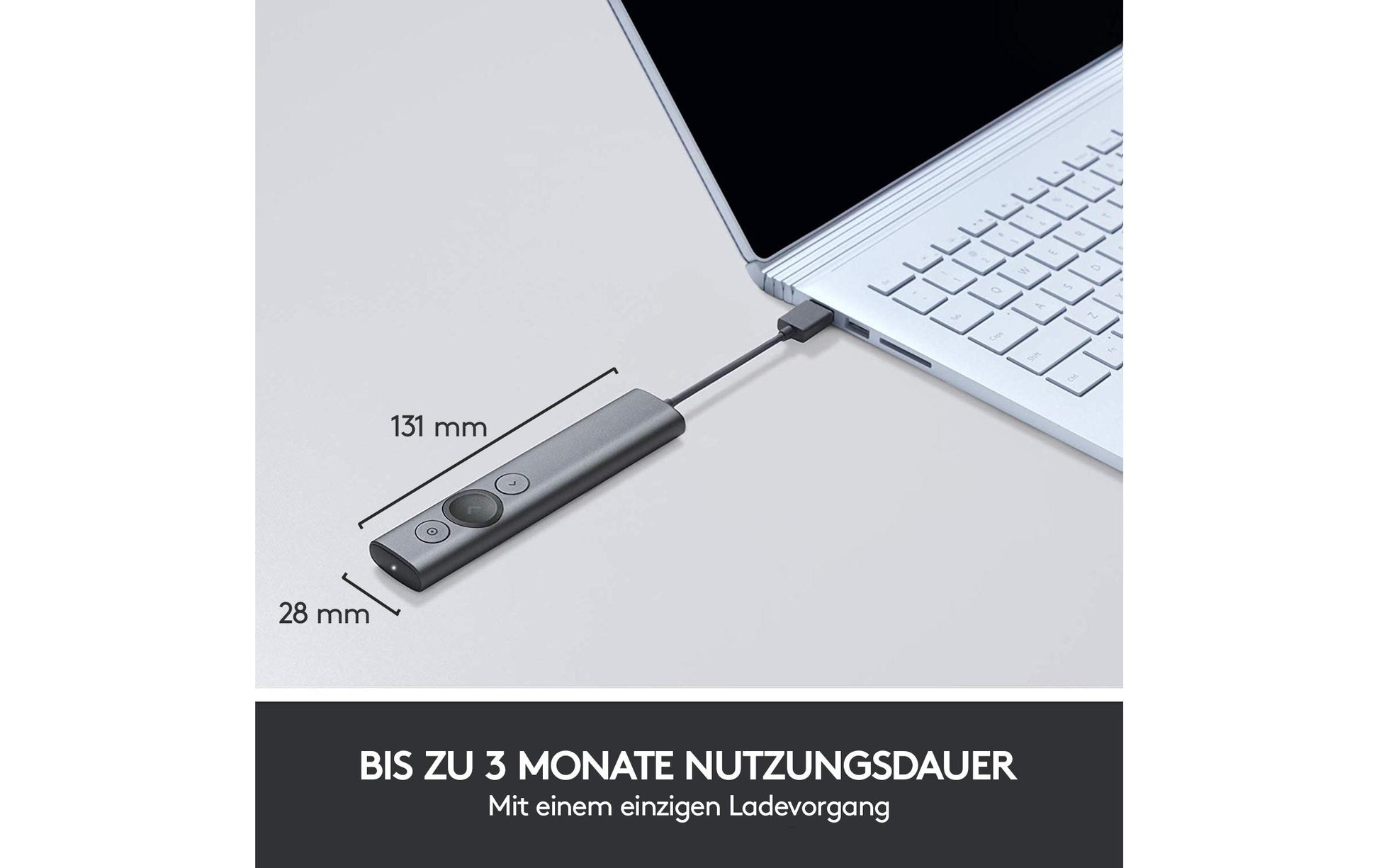 Logitech Spotlight Plus Fernbedienung – für Windows, Mac OS – Spotlight-Funktion, aufladbar