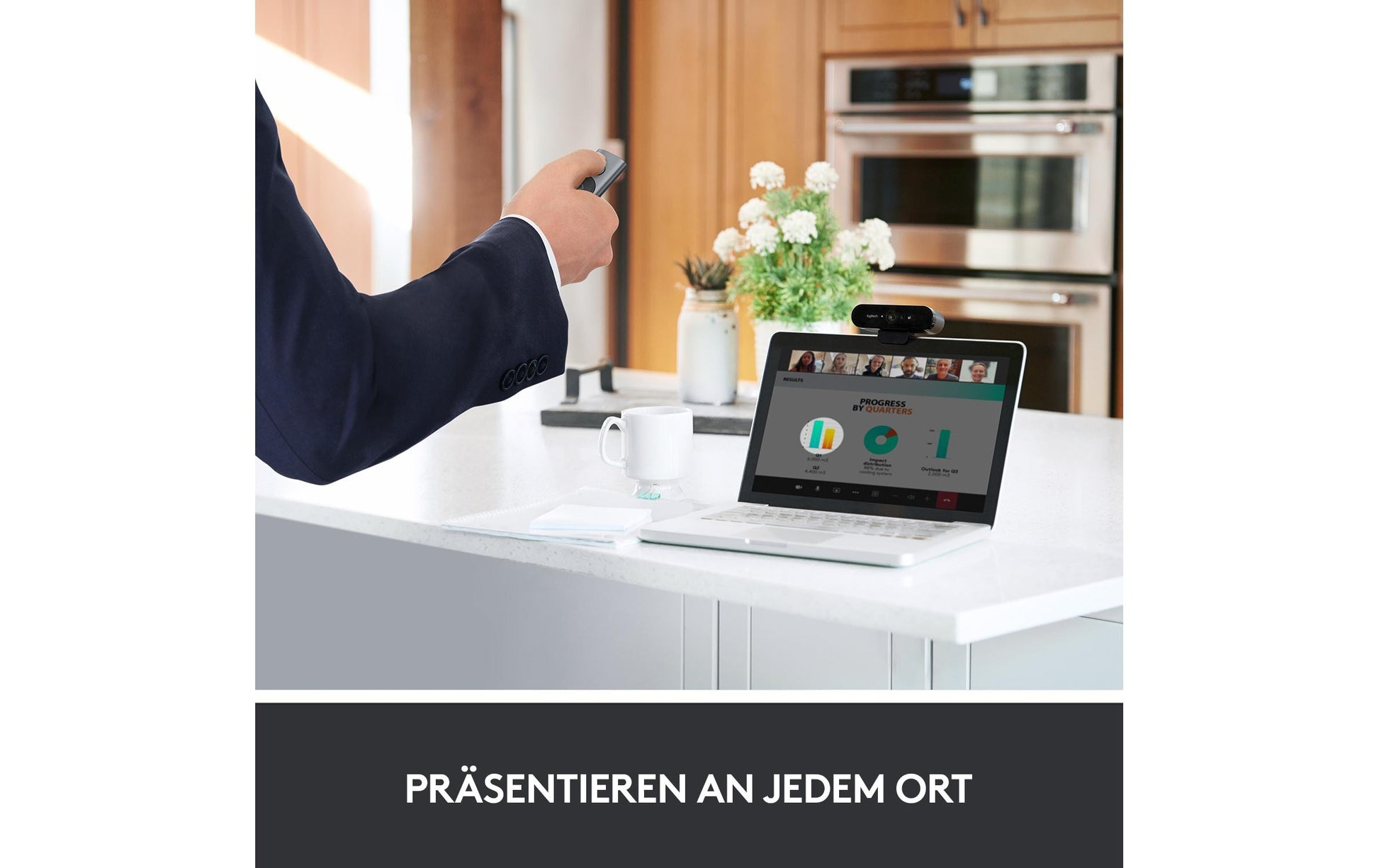 Logitech Spotlight Plus Fernbedienung – für Windows, Mac OS – Spotlight-Funktion, aufladbar