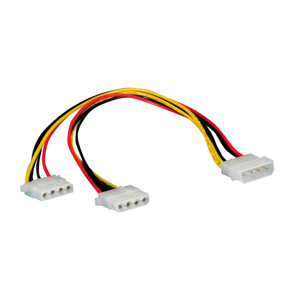 ROLINE Y-Kabel Stromkabel – Molex 4-polig–2× Molex 4-polig, 0,3 m