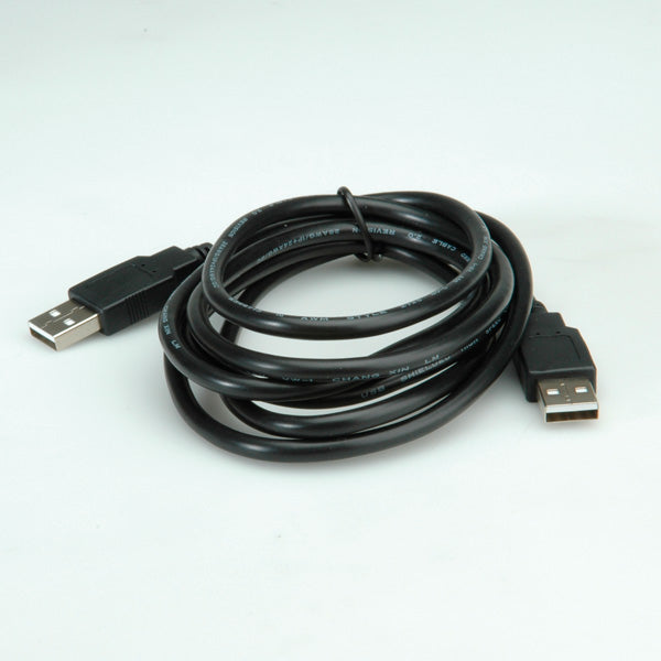 ROLINE USB-Kabel – USB-A auf USB-A – USB 2.0 (480 Mbit/s) – 1,8 m – Geschirmt, vergoldete Kontakte – Schwarz