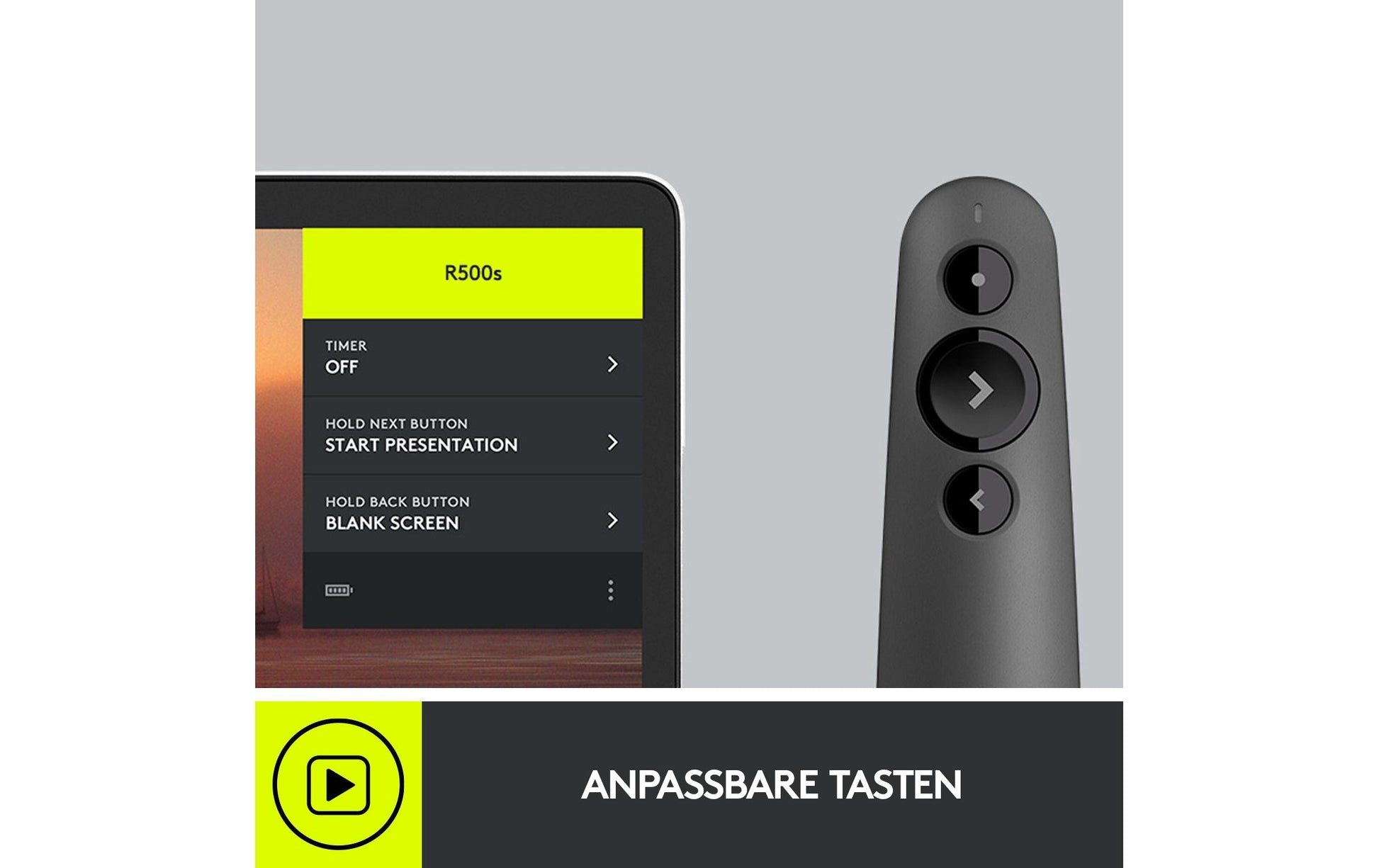 Logitech R500s – Presenter – Laser Klasse 1, Bluetooth, 2,4 GHz, Reichweite ca. 20 m, für Windows/Mac/iOS u. a.