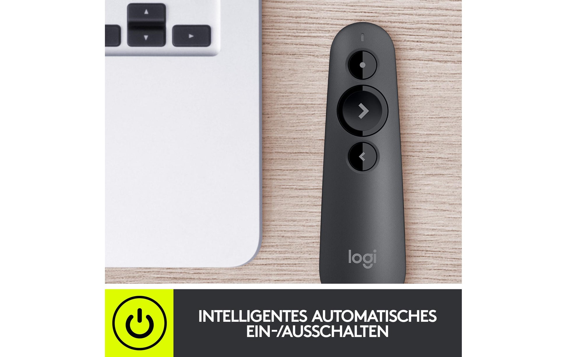 Logitech R500s – Presenter – Laser Klasse 1, Bluetooth, 2,4 GHz, Reichweite ca. 20 m, für Windows/Mac/iOS u. a.