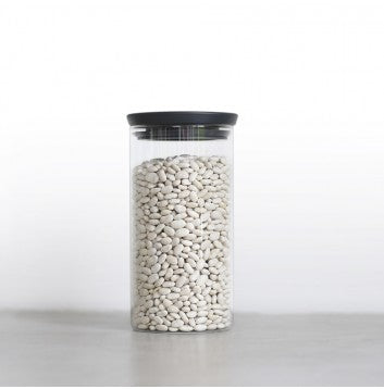 Brabantia Vorratsdose 1,1 l, Ø 10,4 × 20,2 cm, Glas, Transparent