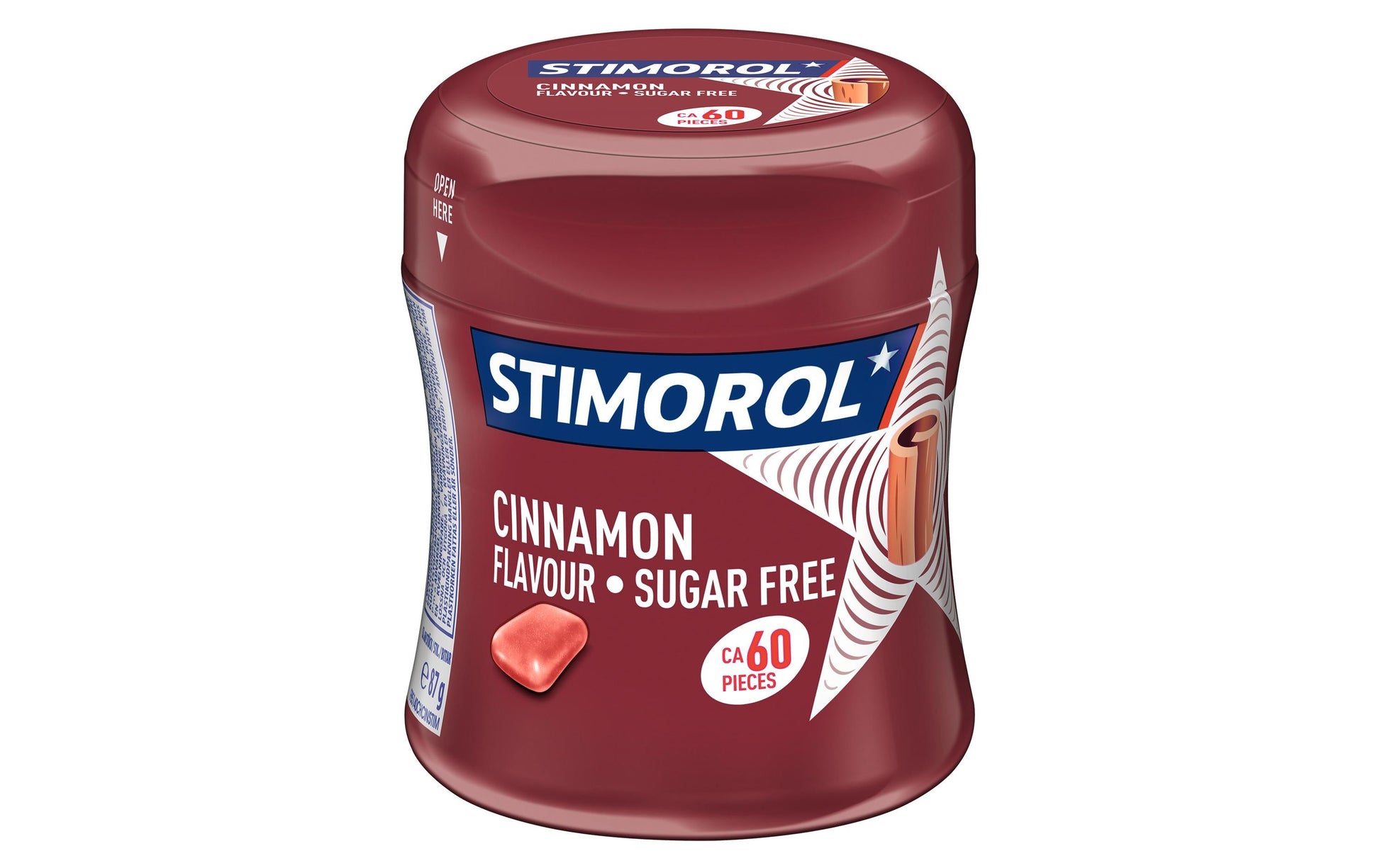 Stimorol Flasche Kaugummi – Zimt, zuckerfrei – 87 g