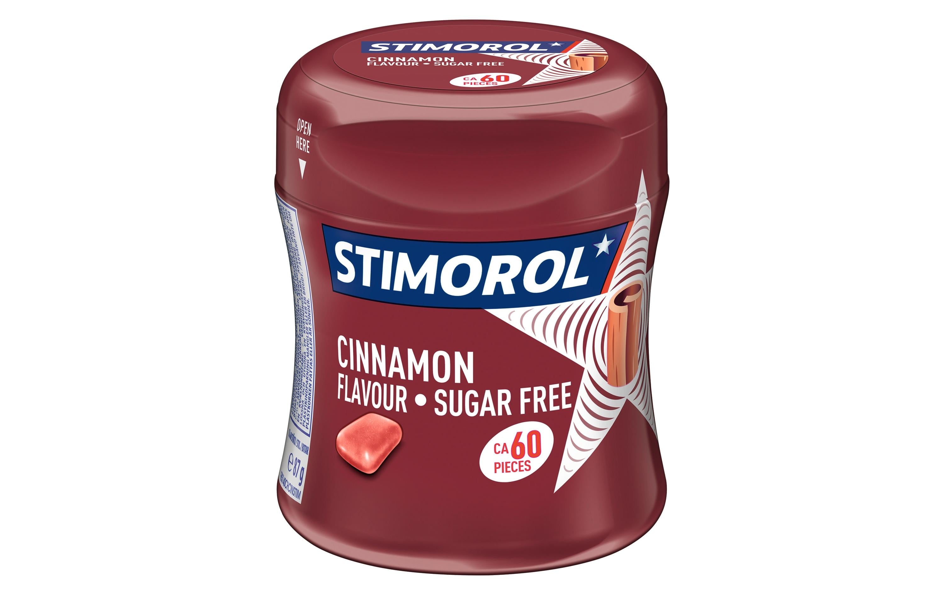 Stimorol Flasche Kaugummi – Zimt, zuckerfrei – 87 g