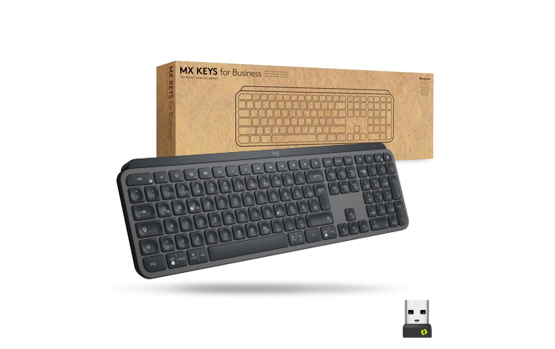 Logitech Kabellose Tastatur (Bluetooth/2,4 GHz), beleuchtet – für Windows, macOS & Android