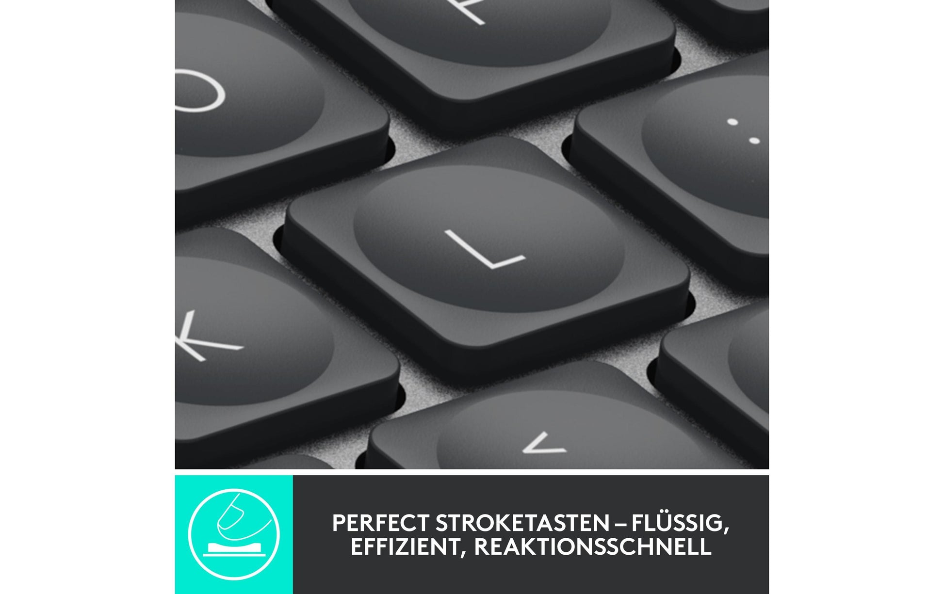 Logitech Kabellose Tastatur (Bluetooth/2,4 GHz), beleuchtet – für Windows, macOS & Android