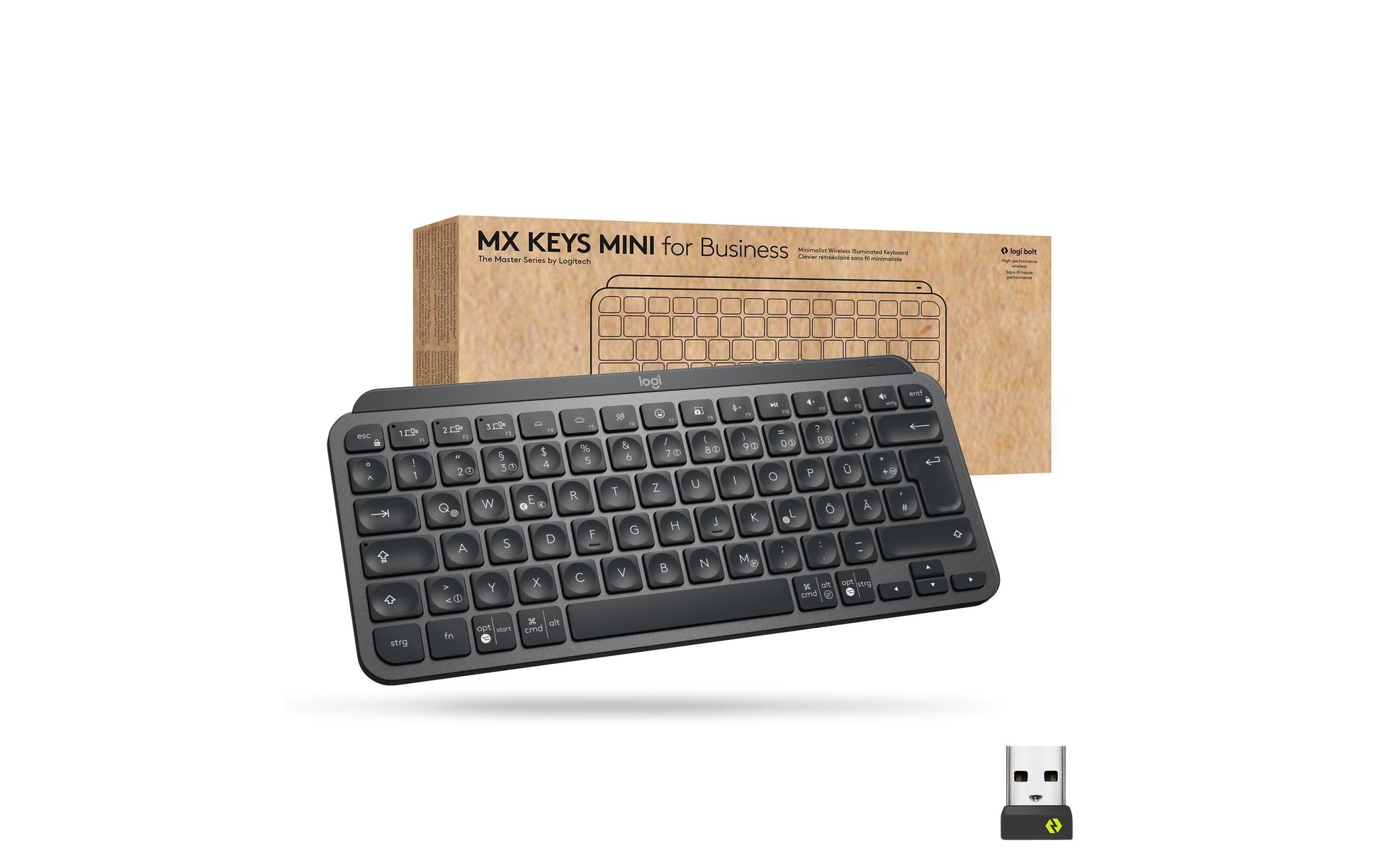 Logitech MX Mini – Tastatur, kabellos (Bluetooth), beleuchtet – für Windows, macOS & Android u. a.