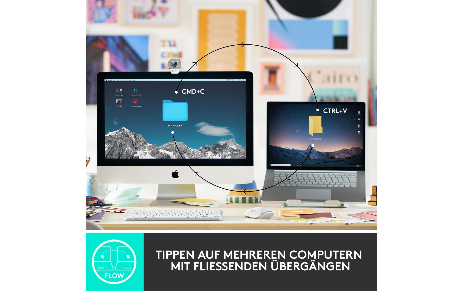 Logitech MX Mini – Tastatur, kabellos (Bluetooth), beleuchtet – für Windows, macOS & Android u. a.