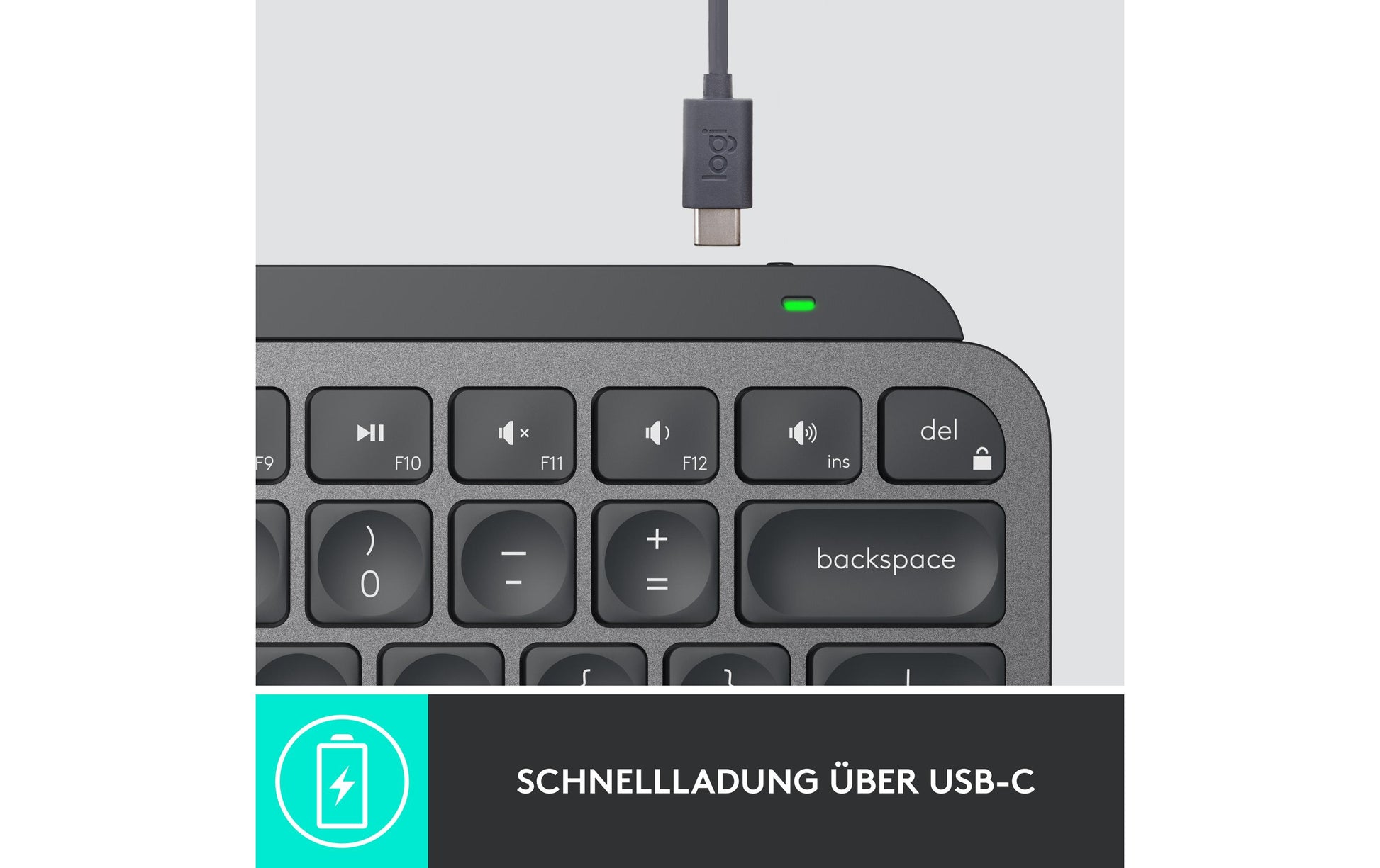 Logitech MX Mini – Tastatur, kabellos (Bluetooth), beleuchtet – für Windows, macOS & Android u. a.