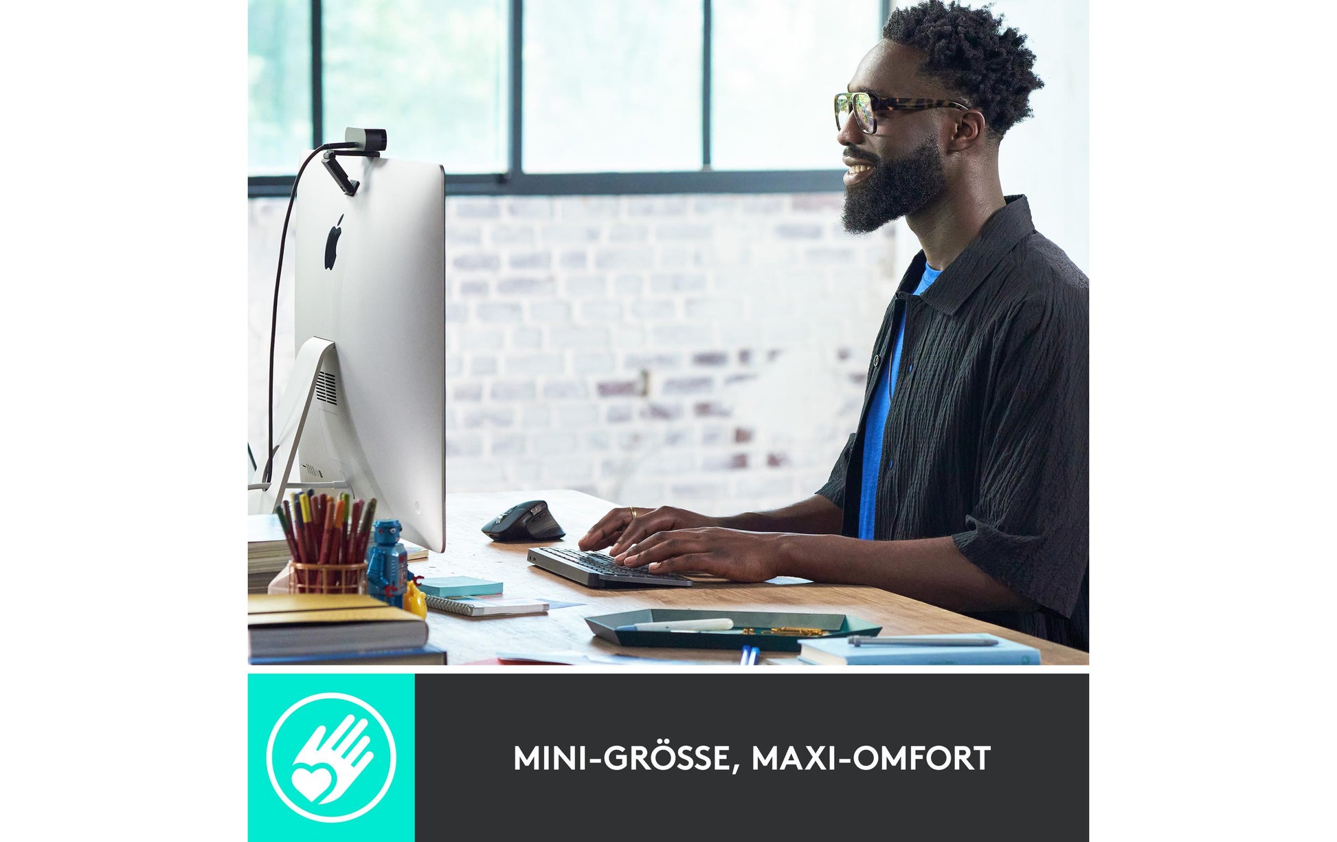 Logitech MX Mini – Tastatur, kabellos (Bluetooth), beleuchtet – für Windows, macOS & Android u. a.