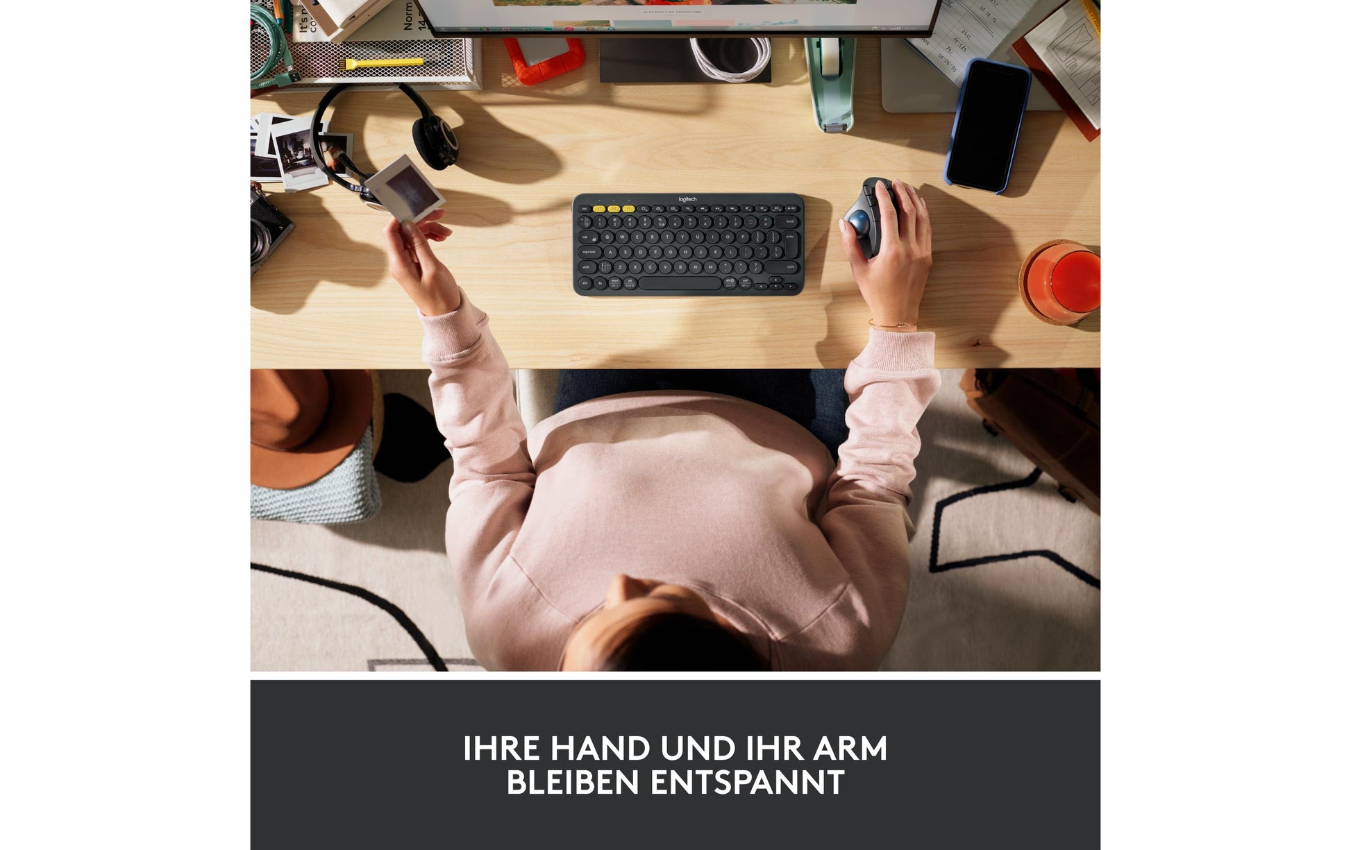 Logitech ERGO M575 für Business Ergonomische Maus – Graphit