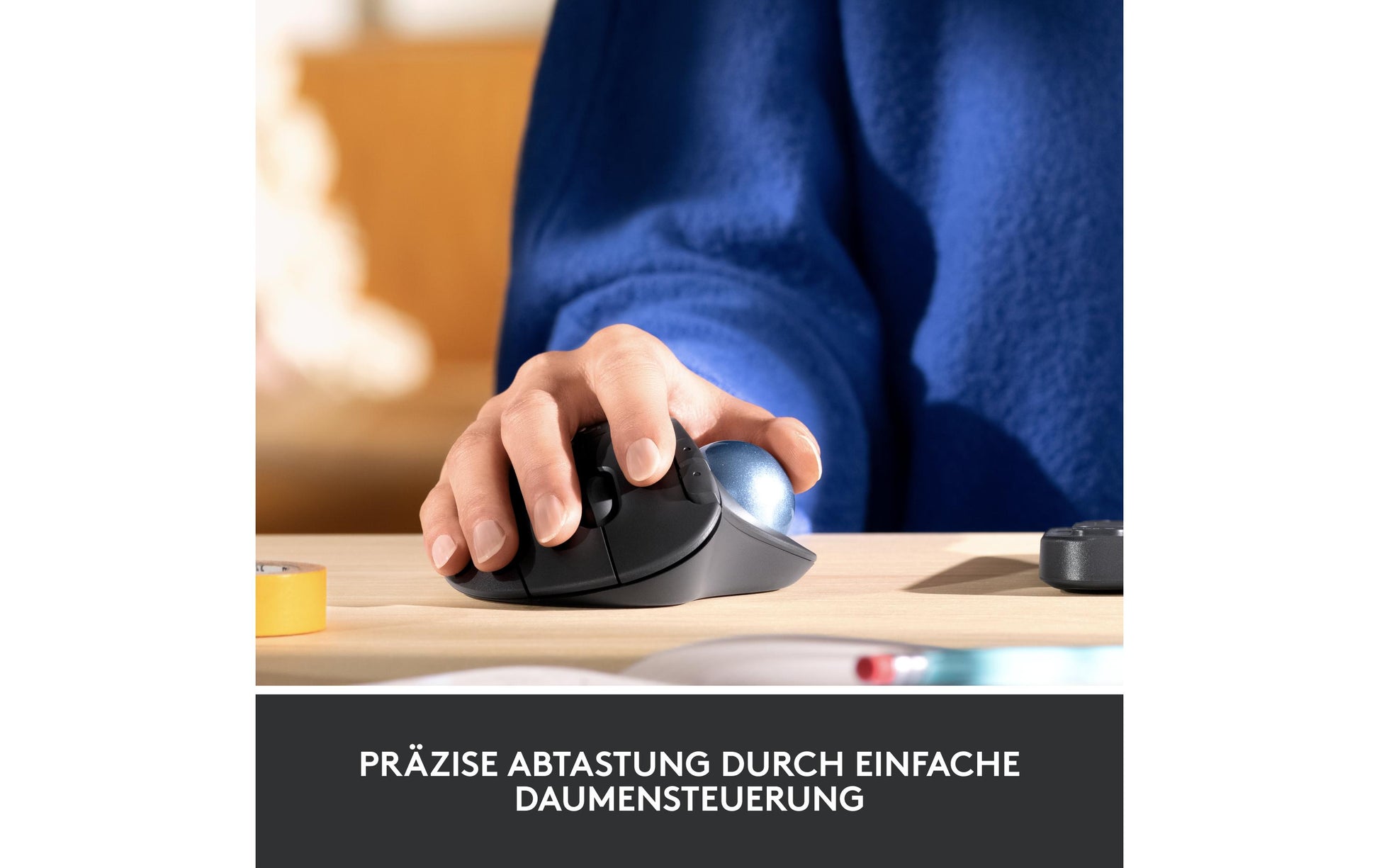 Logitech ERGO M575 für Business Ergonomische Maus – Graphit