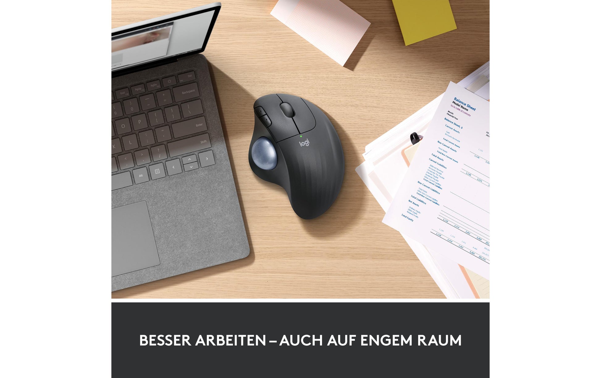 Logitech ERGO M575 für Business Ergonomische Maus – Graphit