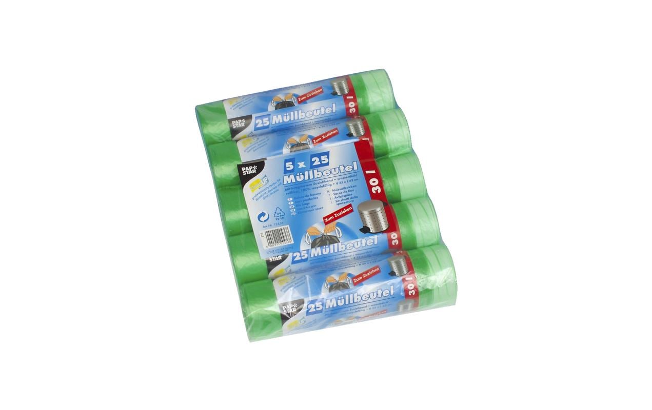 Weita Mehrzweckbeutel – 30 l, PE, grün, 550 × 620 mm, 125 Stk