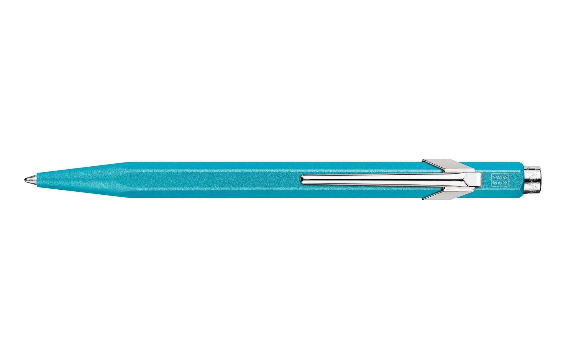 Caran d-Ache Kugelschreiber – türkisblau, Aluminium
