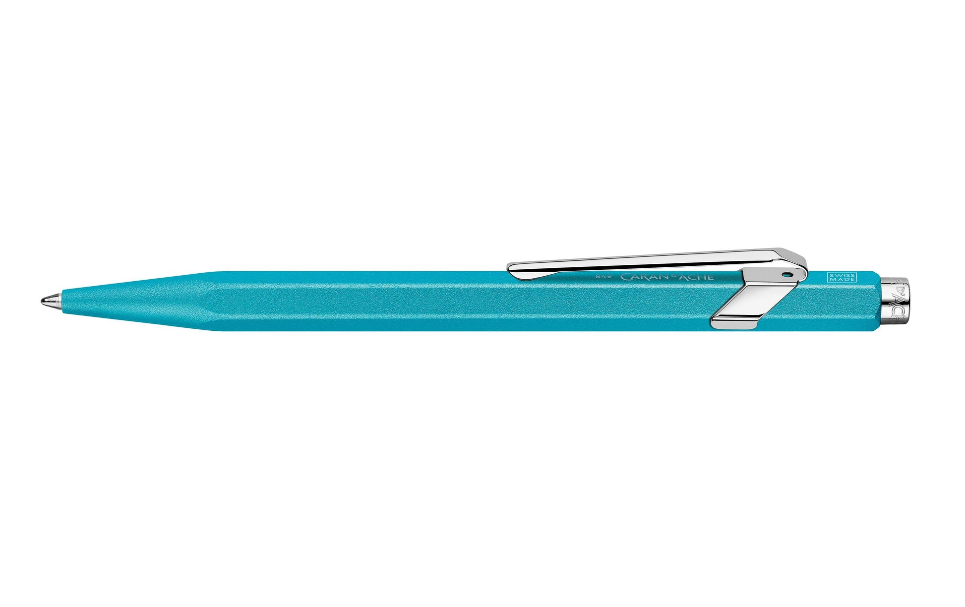 Caran d-Ache Kugelschreiber – türkisblau, Aluminium