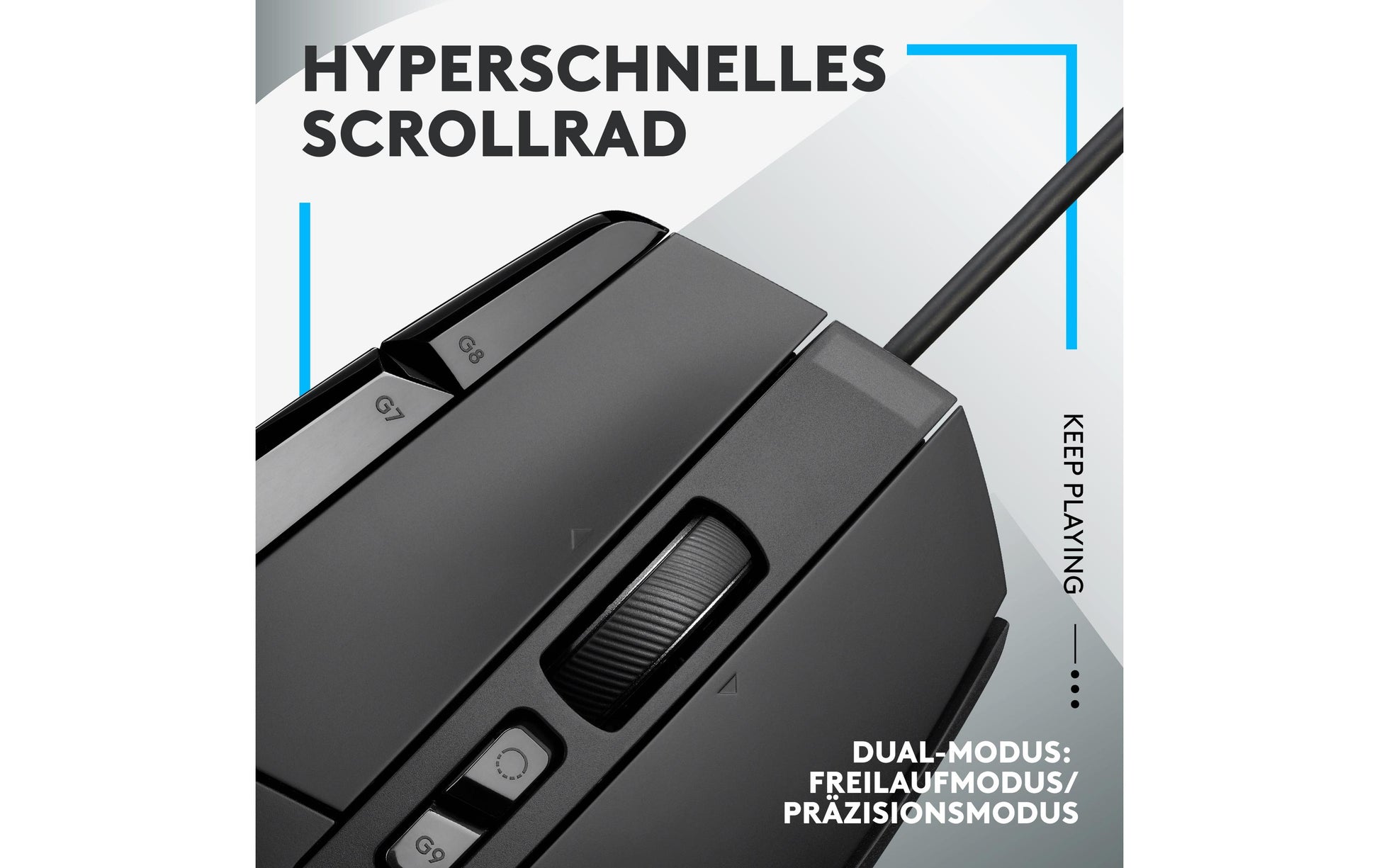 Logitech G G502 X – Gaming-Maus – Kabelgebunden (USB‑A), 25600 DPI, rechts, Schwarz