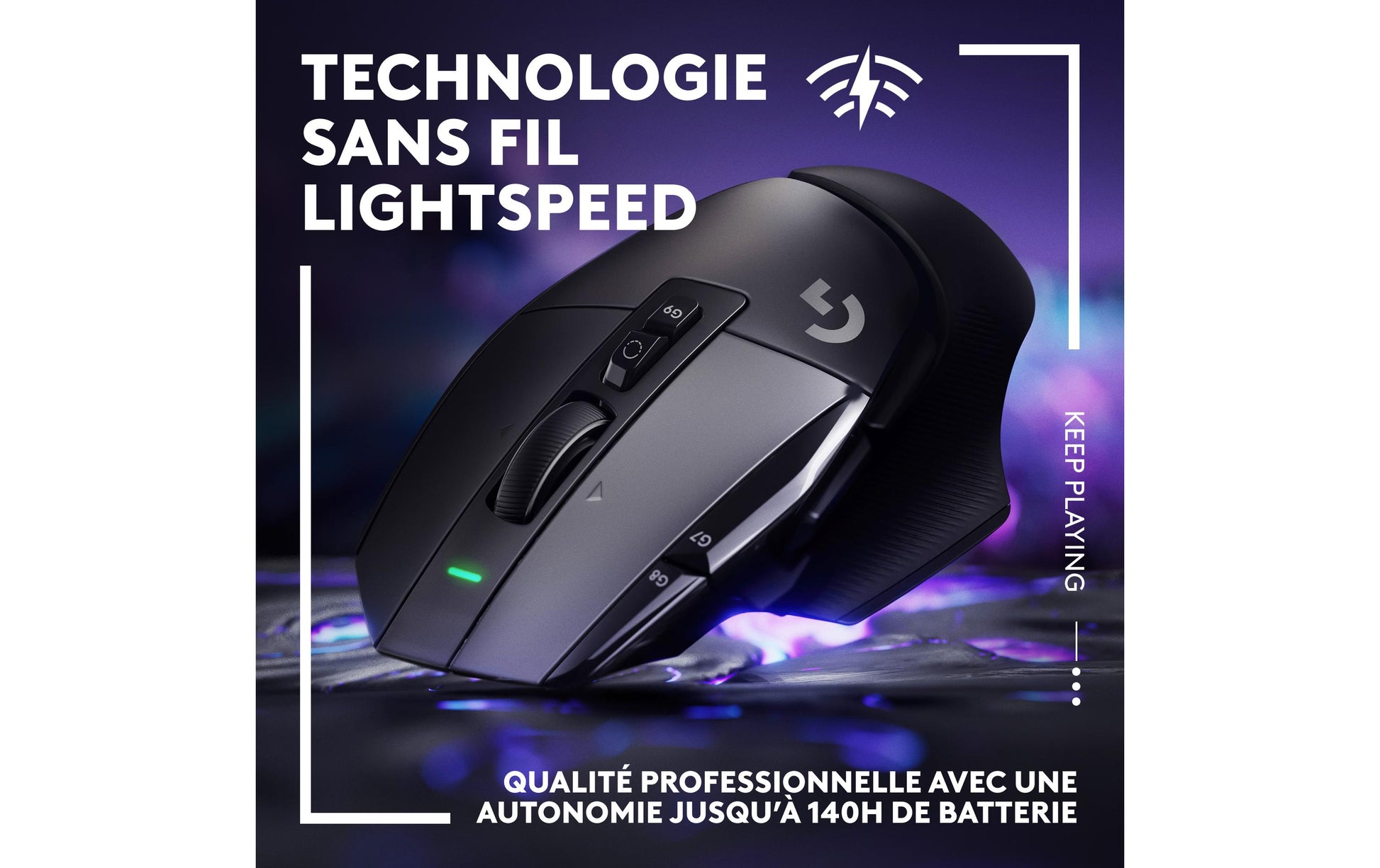 Logitech G G502 X LIGHTSPEED – Gaming-Maus – Kabellos (2,4 GHz), 25600 DPI, Rechts, Schwarz