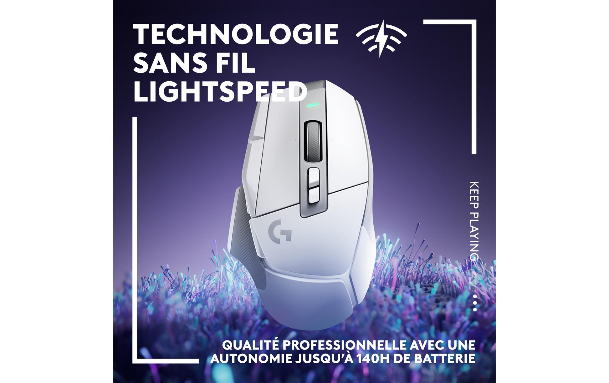 Logitech G G502 X LIGHTSPEED – Gaming-Maus – Kabellos (2,4 GHz), 25600 DPI, Rechts, Weiss