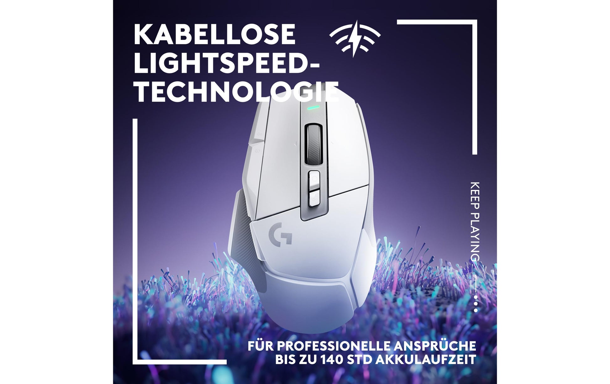Logitech G G502 X LIGHTSPEED – Gaming-Maus – Kabellos (2,4 GHz), 25600 DPI, Rechts, Weiss