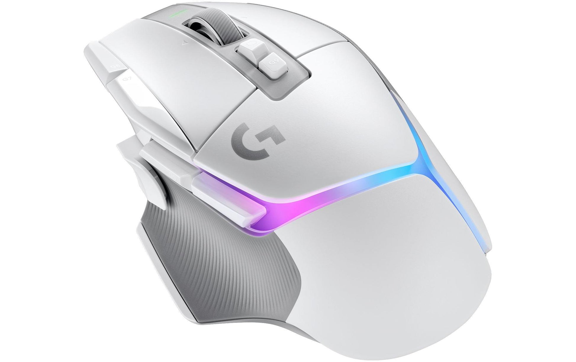 Logitech G G502 X PLUS – Gaming-Maus – Kabellos (2,4 GHz), 25600 DPI, RGB-Beleuchtung, rechts, Weiss