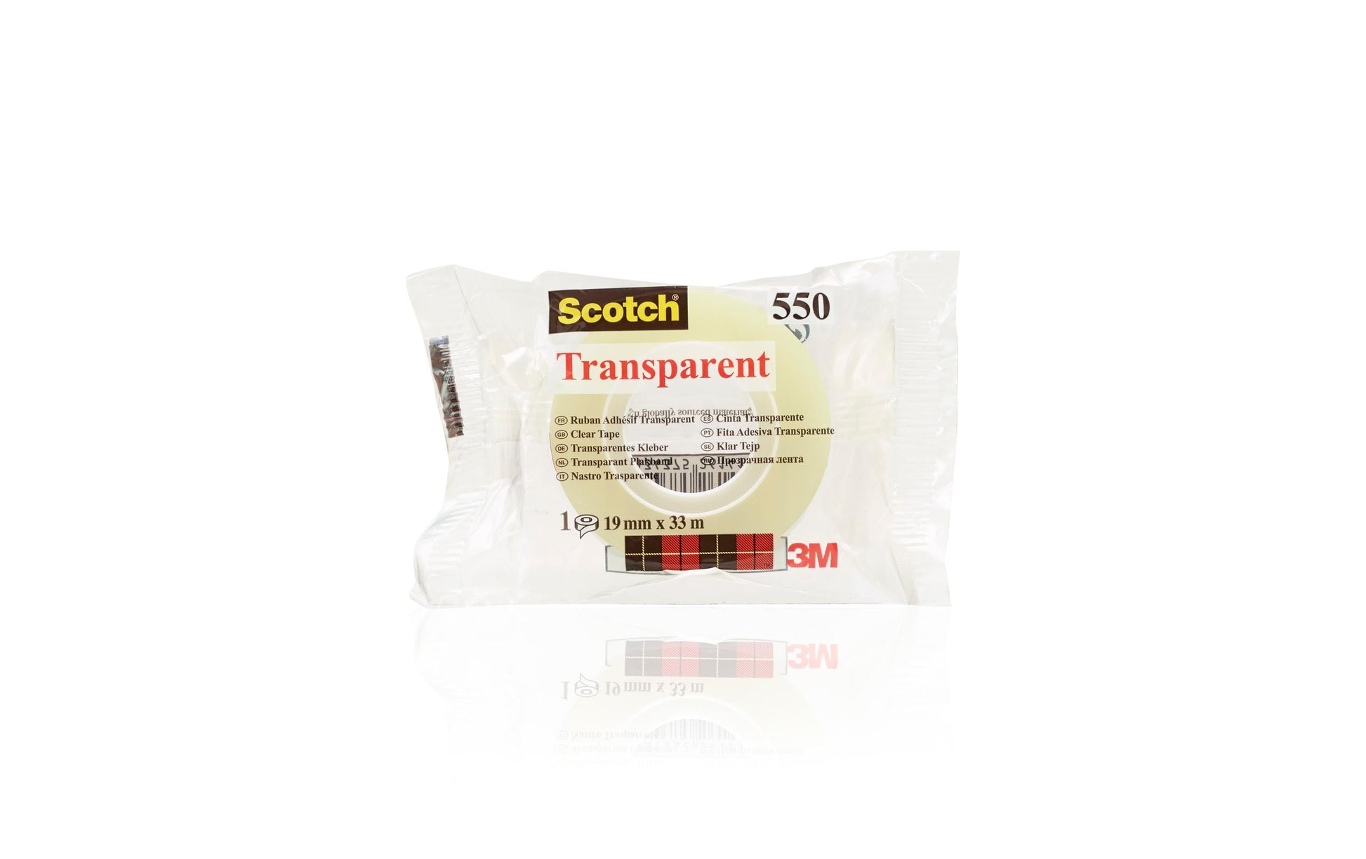 Scotch Klarer Klebefilm – 19 mm × 33 m, transparent, PP, permanent, 1 Rolle