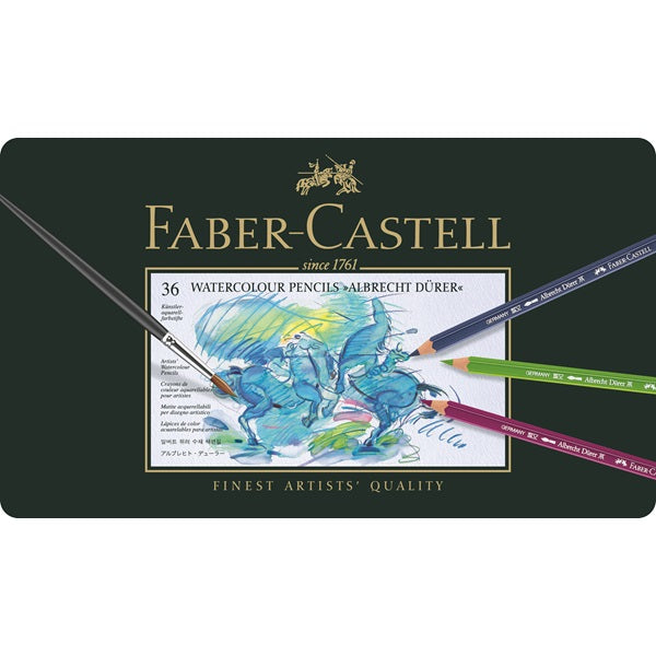 Faber-Castell Albrecht Dürer Aquarellbuntstift Mehrfarbig 36er-Metalletui – bruchfeste Mine, Ø 3,8 mm