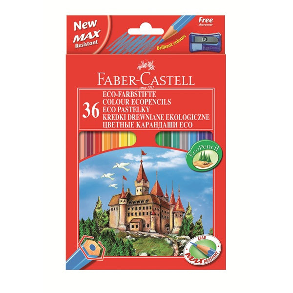 Faber-Castell Buntstifte – 36 Farben, im Kartonetui, Ø 2,8 mm, sechskantig, FSC