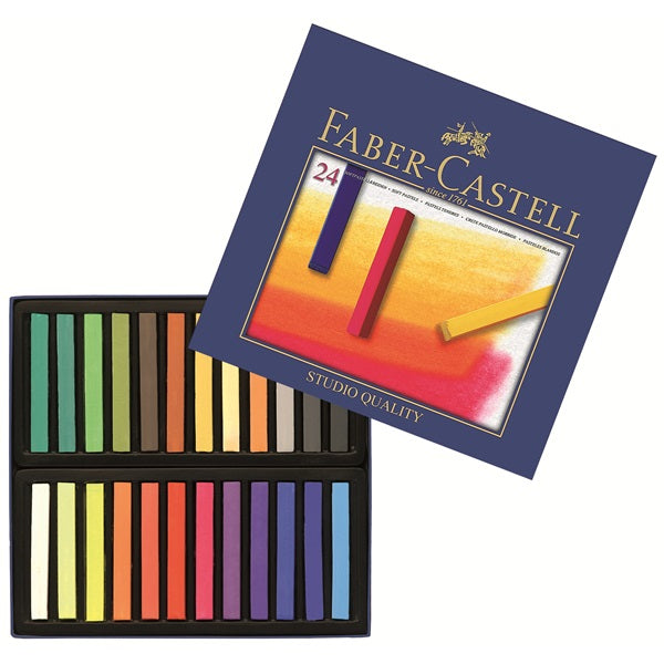 Faber-Castell Farbstifte – Studioqualität, vierkant, 24er Set
