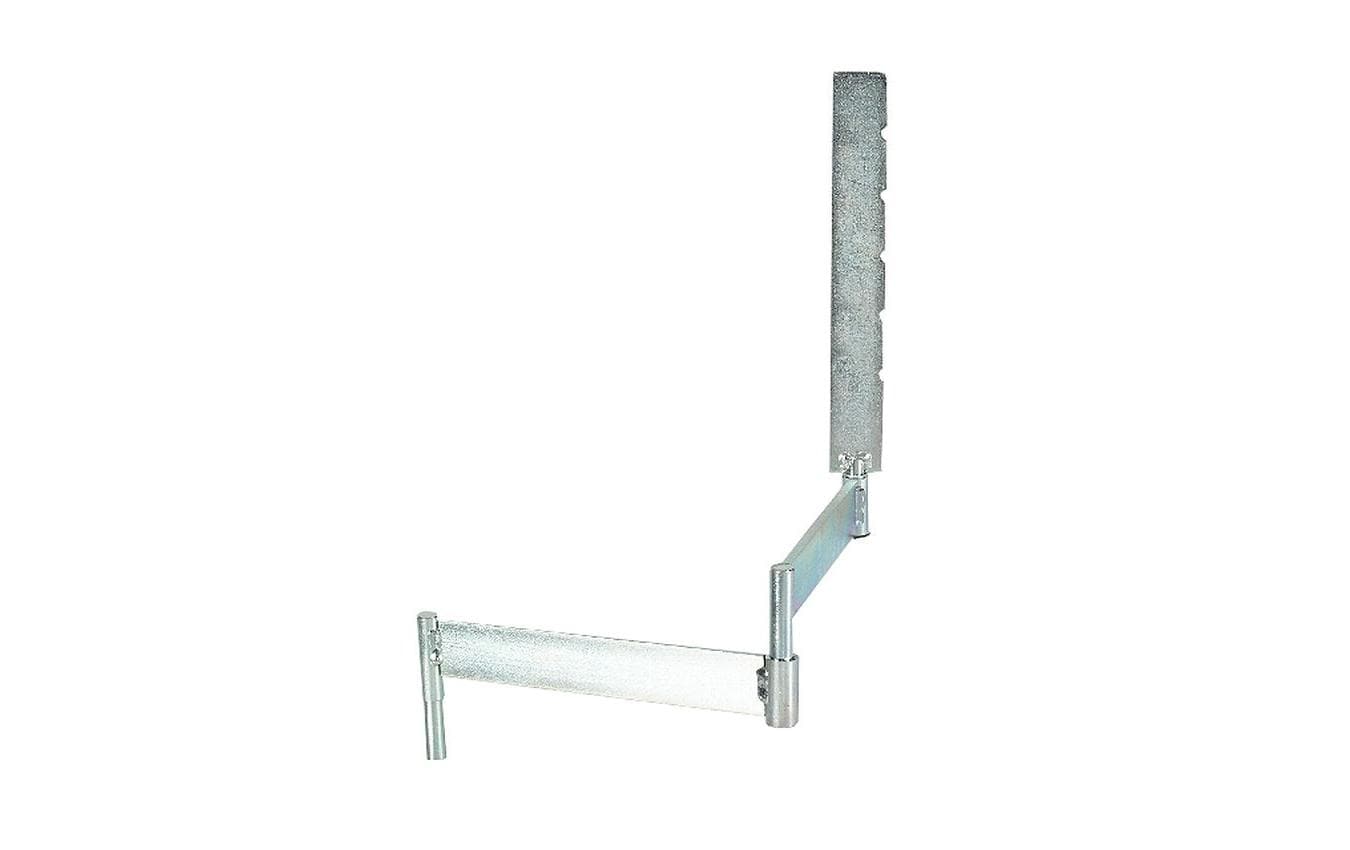 Nouvel Einfacher Schwenkarm – 39 × 24 cm, Eisen, Grau, für Cheminées mit Hülse