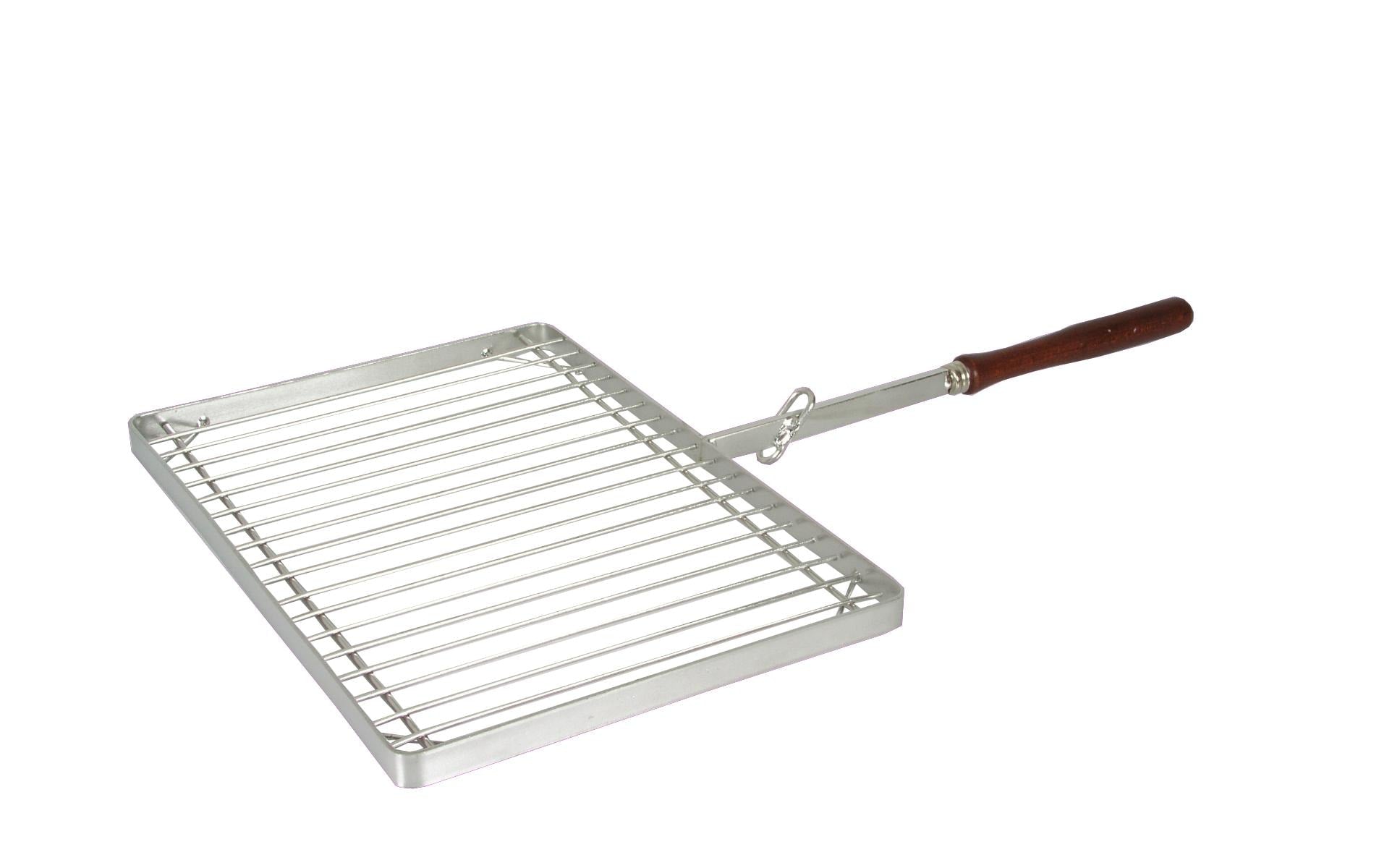 Nouvel Grillrost 46 × 32,5 cm, Edelstahl, rechteckig, mit Griffen, für Fleisch