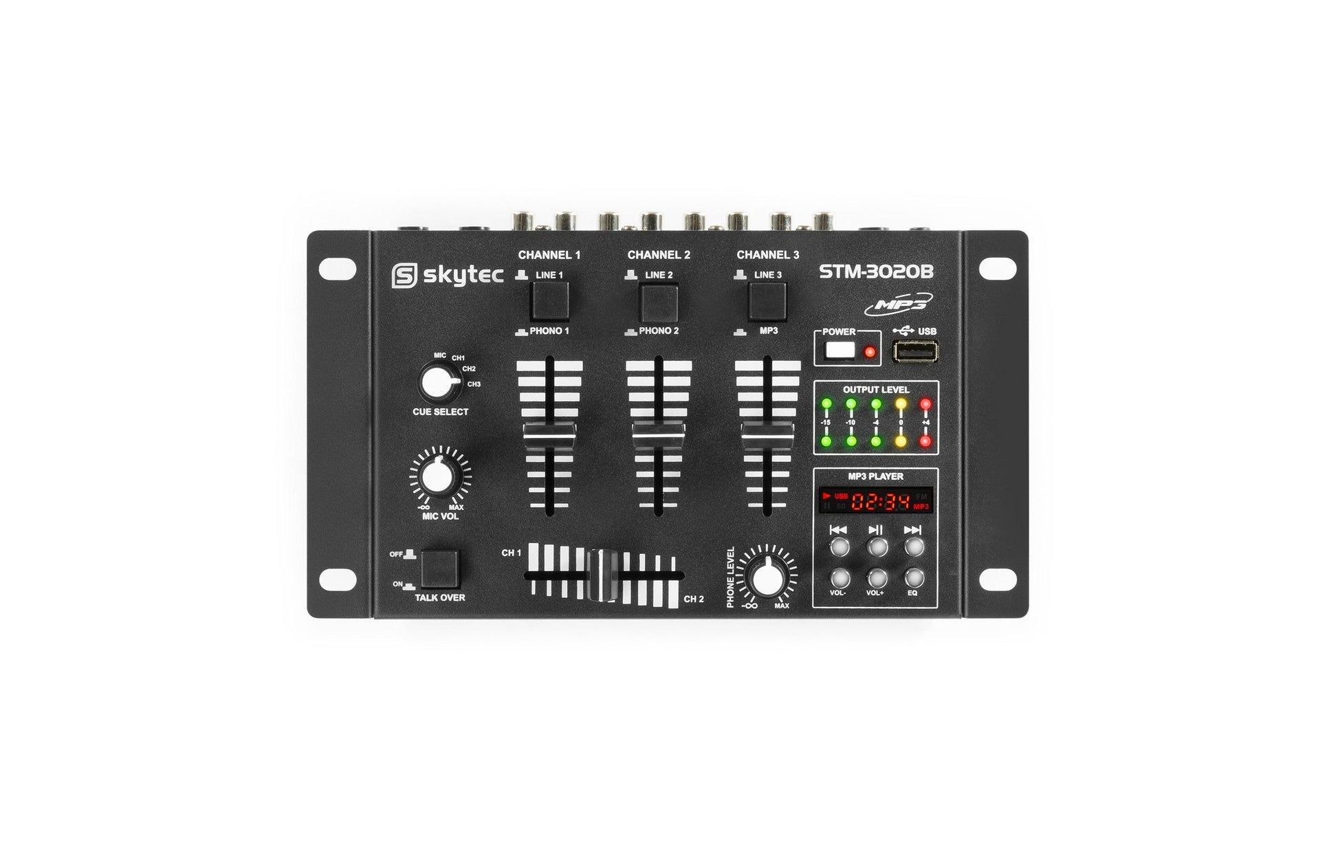Skytec STM-3020B – 6-Kanal Mixer, USB, MP3, Schwarz