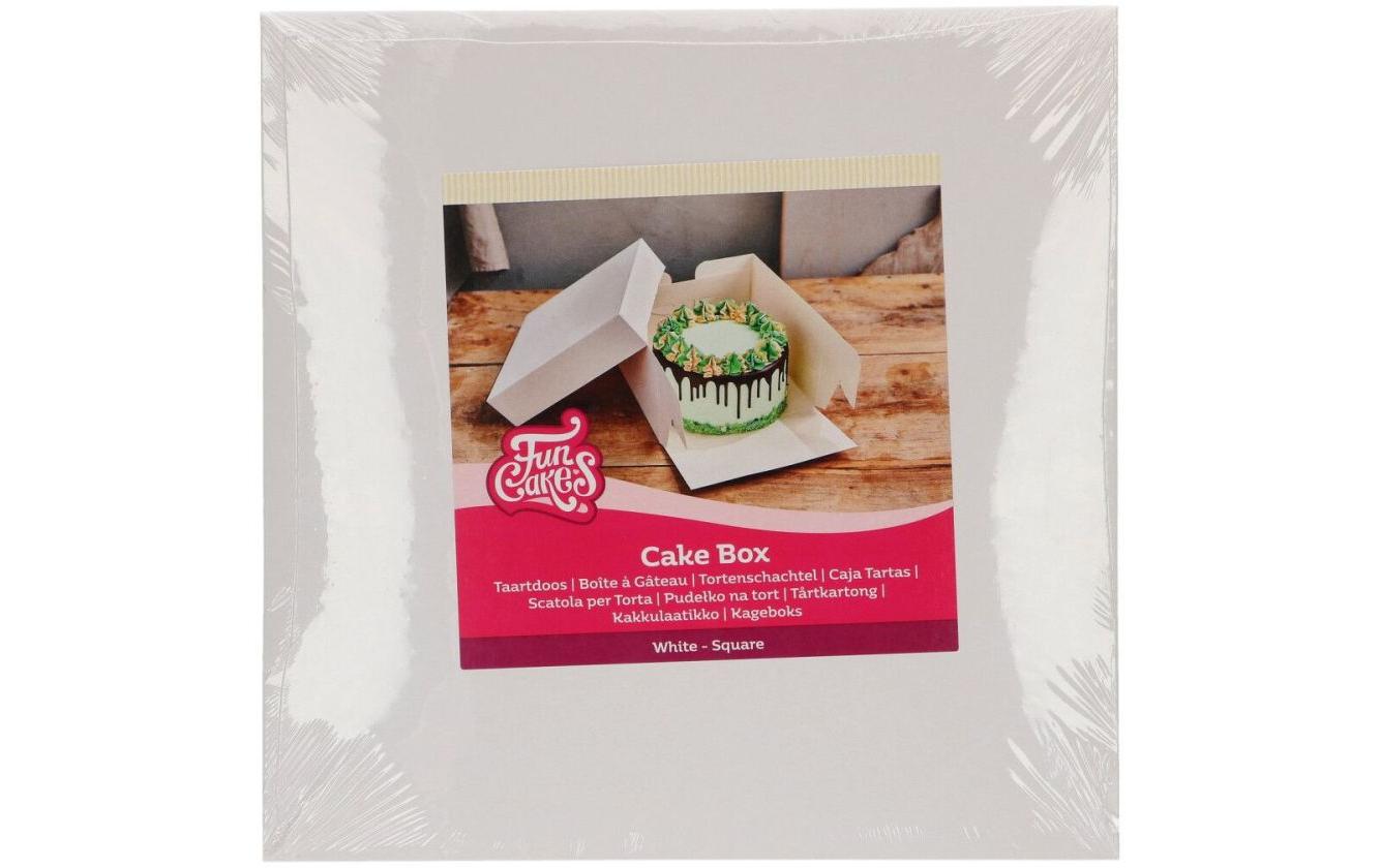 FunCakes Tortenbox – 250 × 250 × 150 mm, Karton, weiss – 1 Stk.