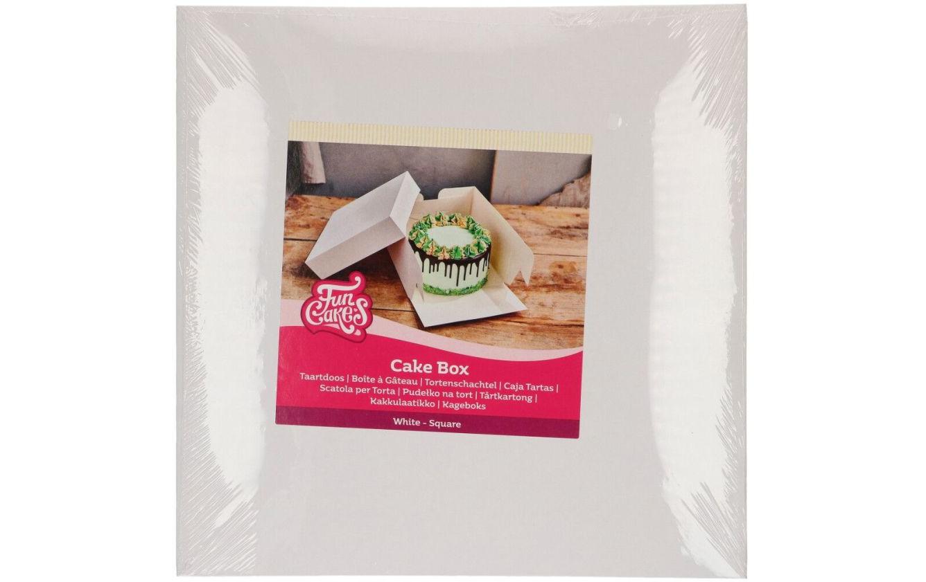 FunCakes Tortenbox – 280 × 280 × 150 mm, weiss – 1 Stk.