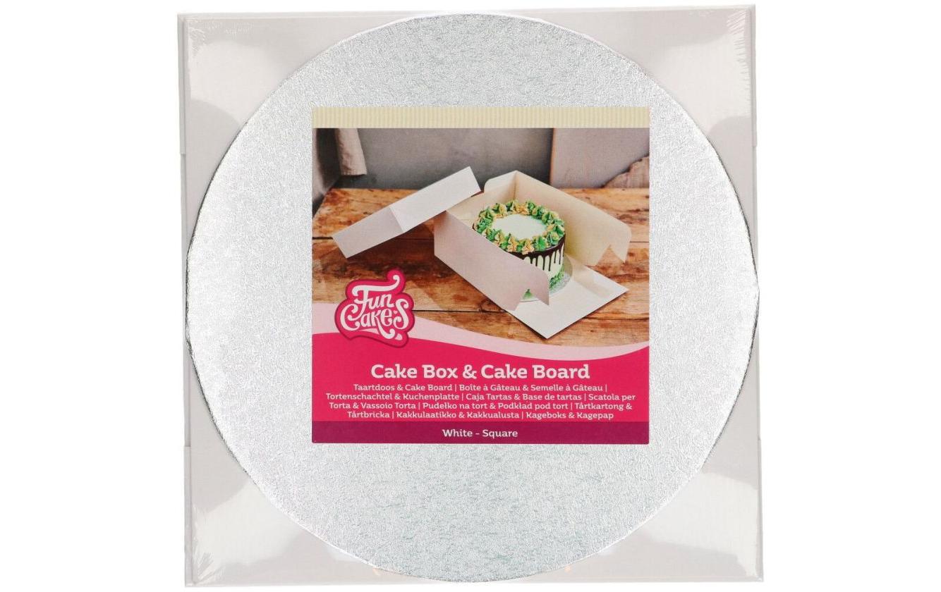 FunCakes Tortenbox – 259 × 259 × 150 mm, weiss – 1 Stk.
