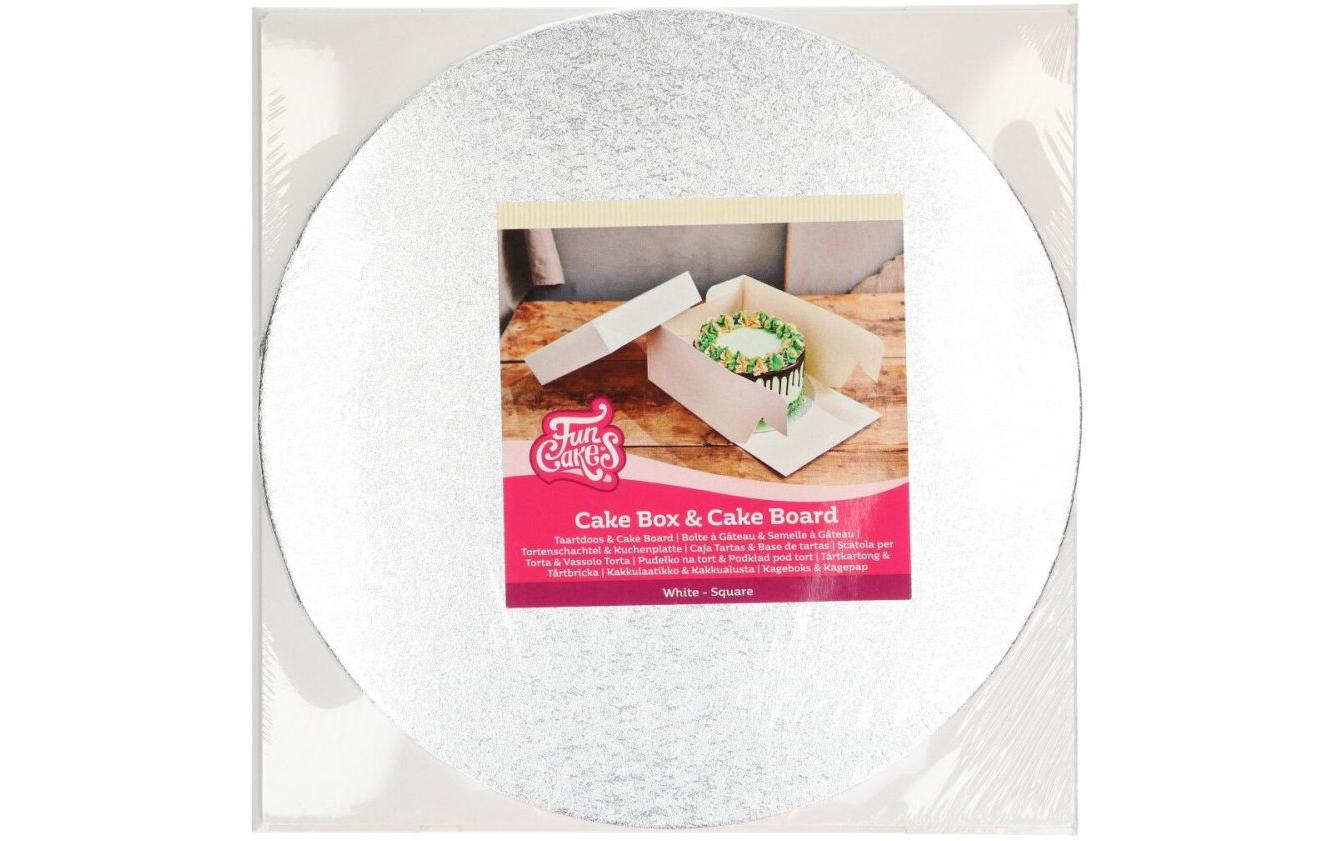 FunCakes Tortenbox – 302 × 302 × 150 mm, Karton, weiss – 1 Stk.