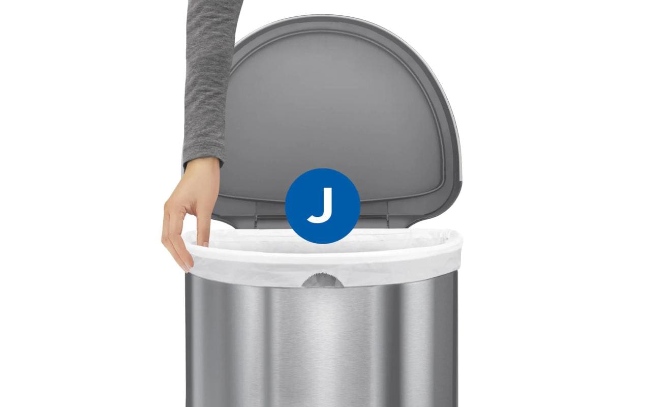 simplehuman Kehrichtsack CW0169 für Abfalleimer – 30 l, mit Zugband, PE, weiss, 20 Stk