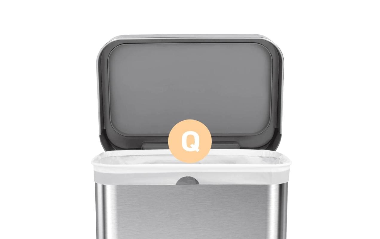 simplehuman Kehrichtsack – für Code Q, 50 l, mit Zugband, PE, weiss, 637 × 828 mm, 20 Stk