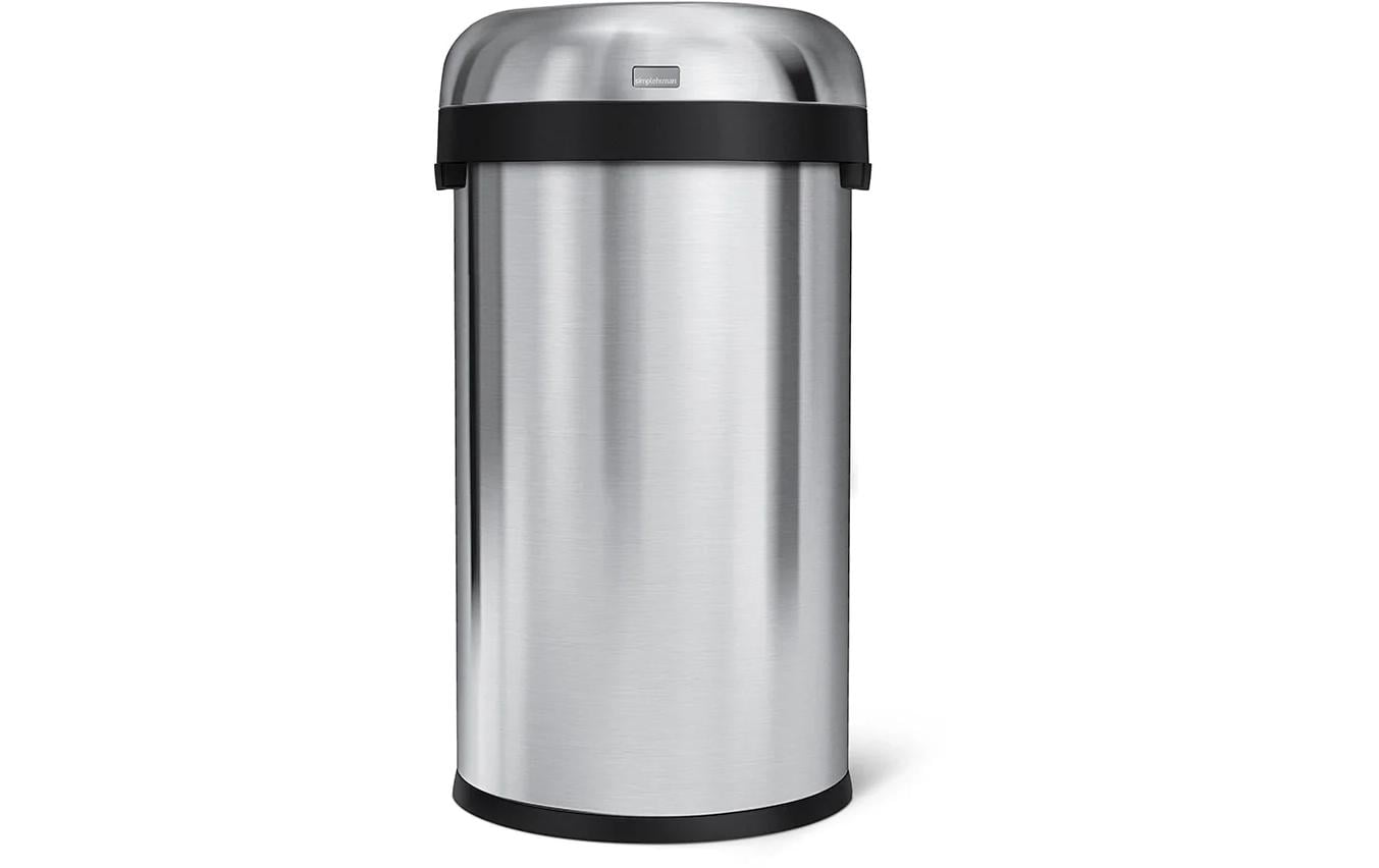 Simplehuman – Papierkorb – 60 l – Edelstahl – Ø 409 × H 757 mm