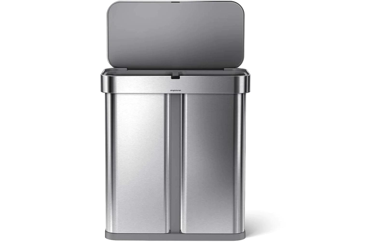 Simplehuman – Systempapierkorb – 25 l – Edelstahl, 2 Behälter