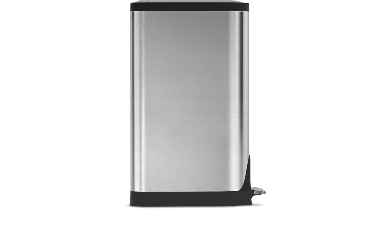 simplehuman Papierkorb Schmetterling – 30 l – mit Deckel – Edelstahl – B × H × T 447 × 660 × 264 mm
