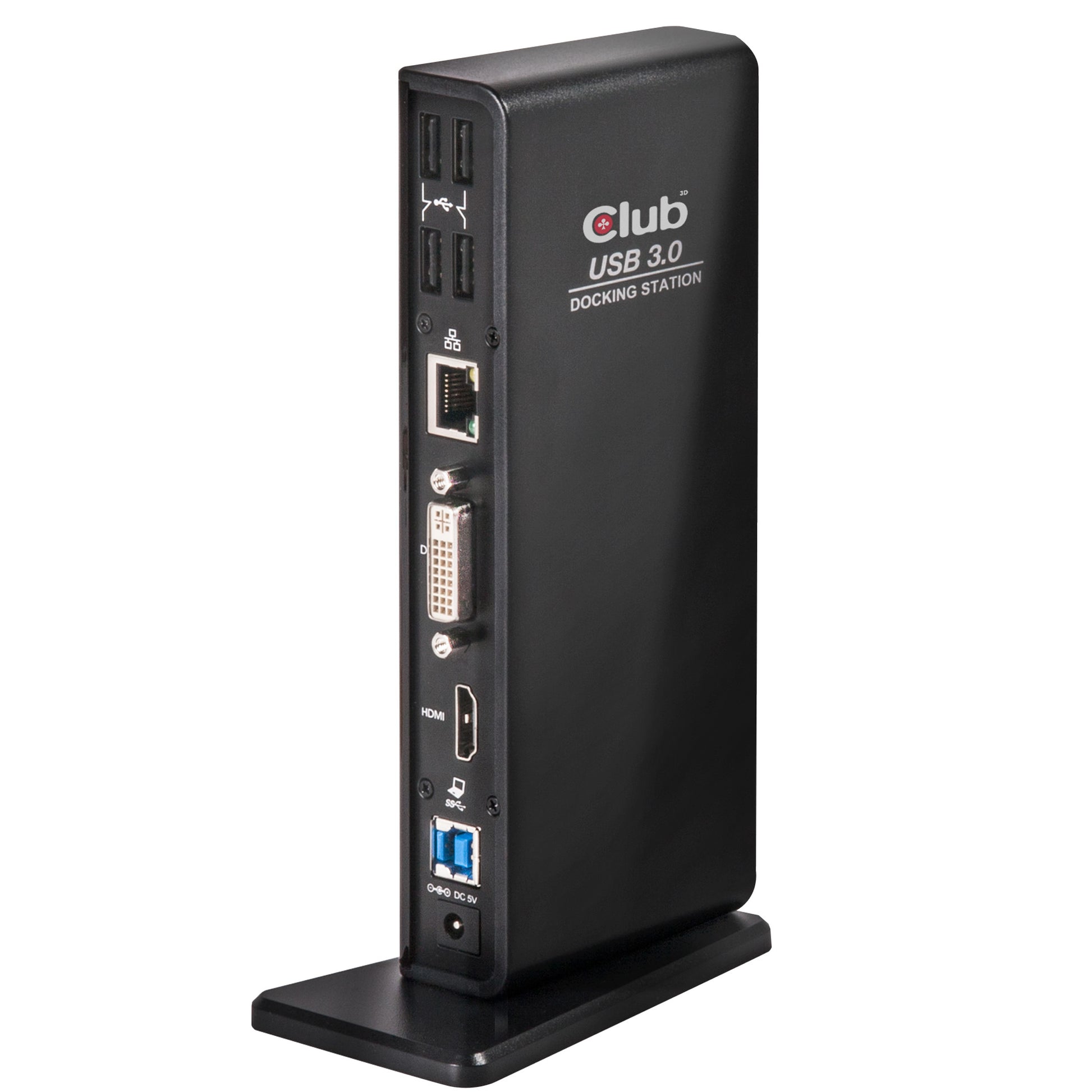 CLUB3D Club 3D Dockingstation – USB-A, 1× HDMI, 1× DVI, GbE, 3,5 mm Audio, für Windows/Mac