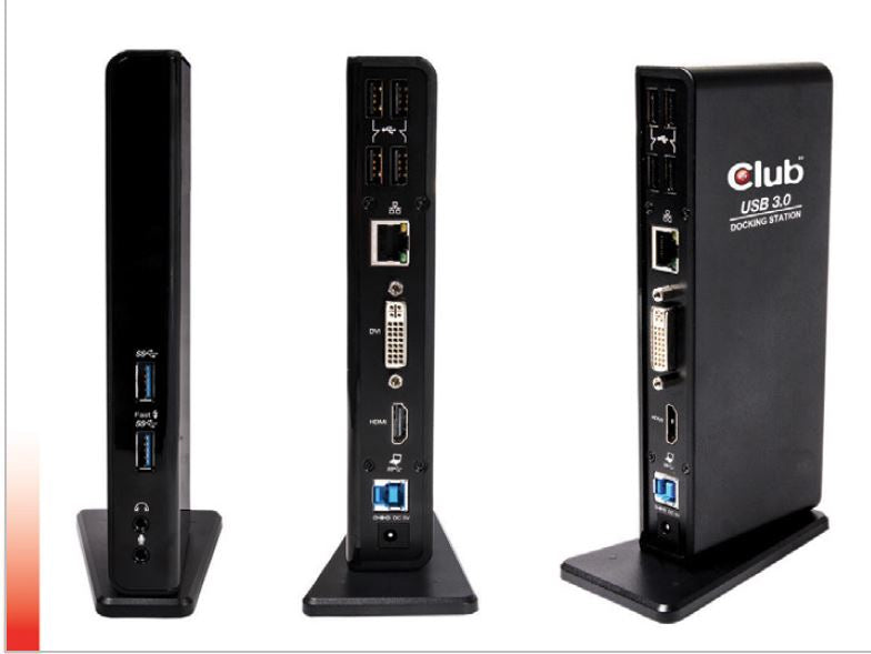CLUB3D Club 3D Dockingstation – USB-A, 1× HDMI, 1× DVI, GbE, 3,5 mm Audio, für Windows/Mac