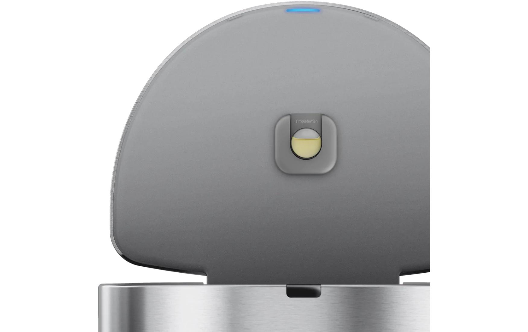 simplehuman Abfallcontainer – 58 l – Edelstahl, Silber – B × H × T 470 × 630 × 330 mm