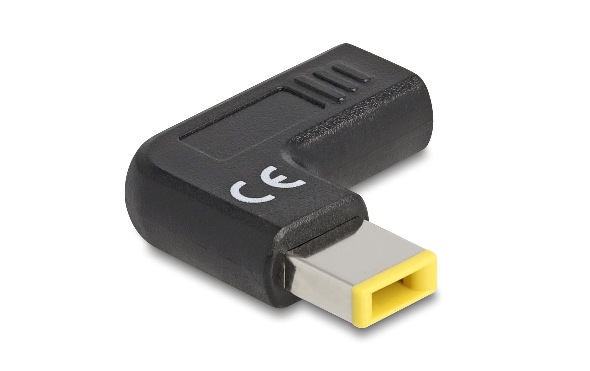 DeLOCK USB-C zu Lenovo 11,0 × 4,5 mm Adapter – 20 V, 3 A, gewinkelt 90°, Schwarz, für Laptop