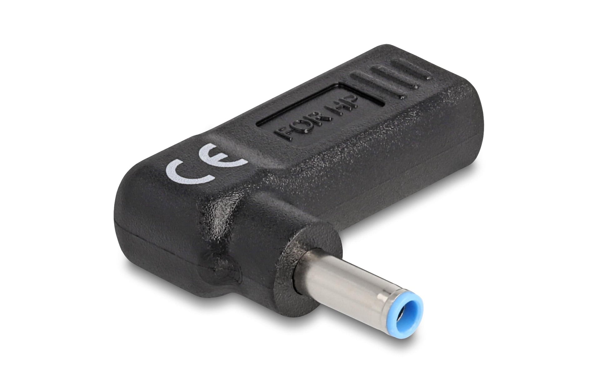 DeLOCK USB-C zu HP 4,5 × 3,0 mm Adapter – 19,5 V, 3 A, 3,8 cm – für Laptops – Schwarz
